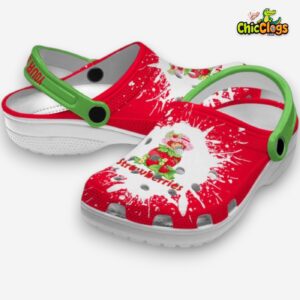 Personalized Clogs Strawberry Shortcake White Splatter Slipeprs - Image 1