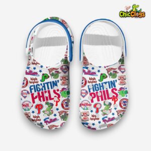 Philadelphia Phillies MLB Baseball Team Sport Crocs For Kids & Adults - Image 1