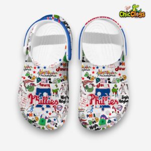 Philadelphia Phillies MLB Baseball Team Unisex Crocs For Kids & Adults - Image 1