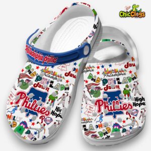 Philadelphia Phillies MLB Baseball Team Unisex Crocs For Kids & Adults - Image 2