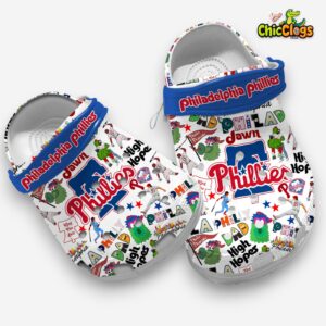 Philadelphia Phillies MLB Baseball Team Unisex Crocs For Kids & Adults - Image 3
