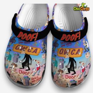 Phineas And Ferb Dr Heinz Doofenshmirtz Was Here 3D Printed Classic Crocs Shoes - Image 3