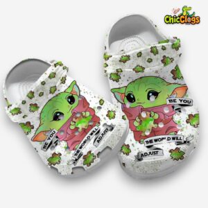 Puzzle Pieces Baby Yoda Autism Unisex Crocs - Image 1