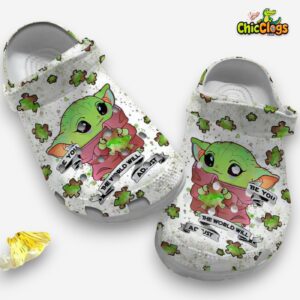Puzzle Pieces Baby Yoda Autism Unisex Crocs - Image 2