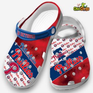 Red October Philadelphia Phillies Baseball Team Crocs For Kids & Adults - Image 1