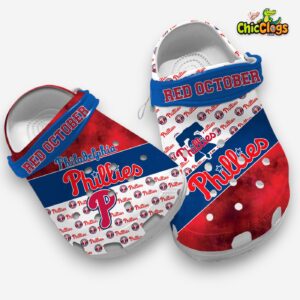 Red October Philadelphia Phillies Baseball Team Crocs For Kids & Adults - Image 3