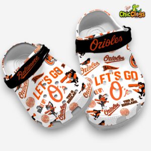 Soft & Comfortable Clogs Let's Go Baltimore Orioles Slippers - Image 3