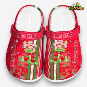 Soft & Durable Clogs Strawberry Shortcake Red Slippers - Image 3