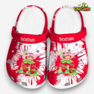 Strawberry Shortcake Red Splatter Graphics Cute Clogs - Image 3