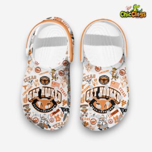 Stylish & Comfortable Get Hooked Texas Long Horns Clogs Shoes - Image 1