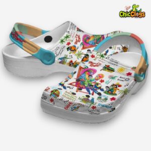 Stylish & Comfortable Jimmy Buffett Colorful Music Clogs Shoes - Image 1