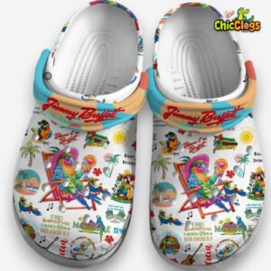 Stylish & Comfortable Jimmy Buffett Colorful Music Clogs Shoes - Image 3