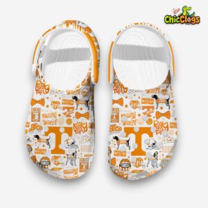 Tennessee Volunteers Go Big Orange White Crocs For Kids & Adults - Image 2