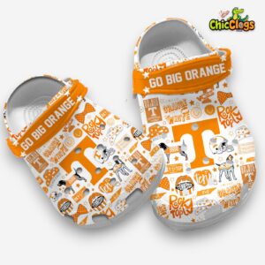 Tennessee Volunteers Go Big Orange White Crocs For Kids & Adults - Image 3