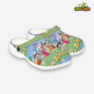 The Flintstones Family Cartoon 3D Printed Classic Crocs Shoes - Image 1